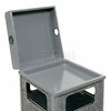 Global Industrial Square Ashtray/Trash Can, Gray, Steel 239576GY